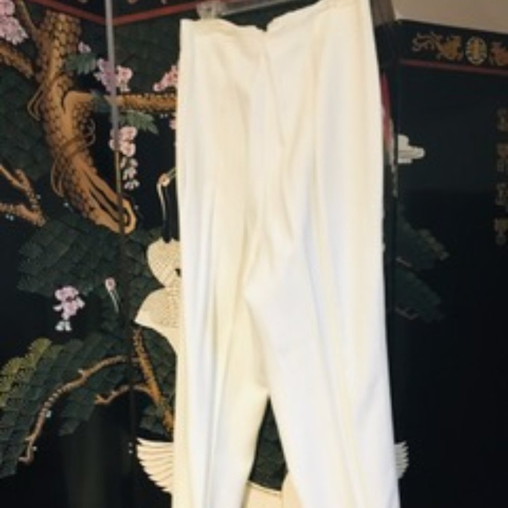 Vintage High Waist White Pants